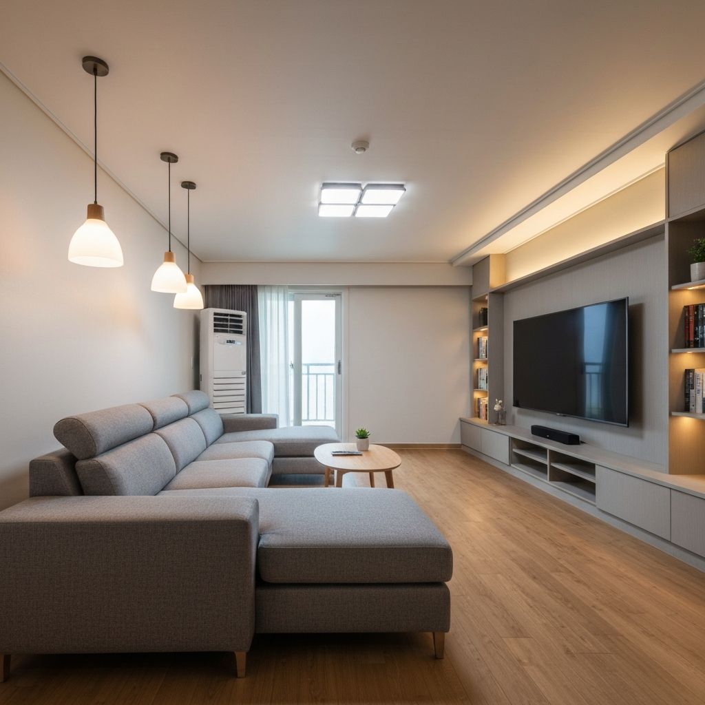 현대적인 거실 인테리어 시공 사례